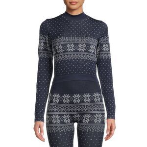 Avia Fairisle Mock Neck Crop Top Sz 2XL Junior's NWT